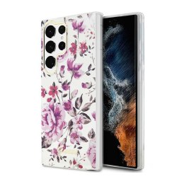Guess Flower Collection - Case for Samsung Galaxy S23 Ultra (White)