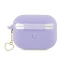 Guess Silicone Heart Charm - Case for Apple AirPods Pro 2 (Purple)