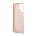 Guess Silicone Script Metal Logo - Case for Samsung Galaxy S23 Ultra (Pink)