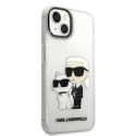 Karl Lagerfeld IML Glitter NFT Karl & Choupette - Case for iPhone 14 Plus (Clear)