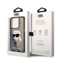 Karl Lagerfeld Liquid Glitter NFT Karl's Head - Case for iPhone 14 Pro Max (Black)