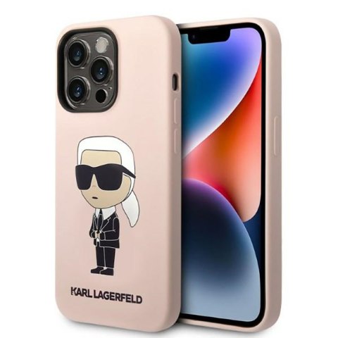 Karl Lagerfeld Silicone NFT Ikonik MagSafe - Case for iPhone 14 Pro Max (Pink)