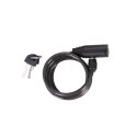 Dunlop - Keyed spiral bike lock (Black)