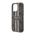 Guess 4G Printed Stripes MagSafe - Case for iPhone 13 Pro (Brown)