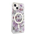 Guess Flower MagSafe - Case for iPhone 14 (Transparent)