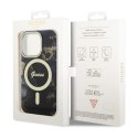 Guess Golden Marble MagSafe - Case for iPhone 14 Pro Max (Black)