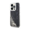 Guess Liquid Glitter Marble - Case for iPhone 14 Pro (Black)