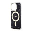 Guess Marble MagSafe - Case for iPhone 14 Pro (Black)