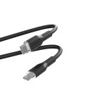 PURO ICON Soft Cable - USB-C to Lightning cable MFi 1.5 m (Black)