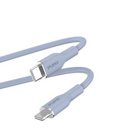 PURO ICON Soft Cable - USB-C to Lightning cable MFi 1.5 m (Powder Blue)