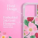 Rifle Paper Clear - Case decorated in gold for iPhone 14 / iPhone 13 (Rose Garden)