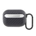 BMW Carbon Double Metal Logo - Case for Apple AirPods Pro 2 (Black)