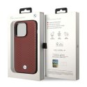 BMW Leather Diamond Pattern - Case for iPhone 14 Pro (Burgundian)