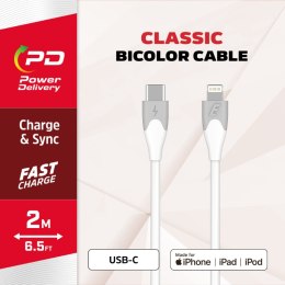 Energizer Classic - USB-C to Lightning connecting cable MFi certified 2m (White)