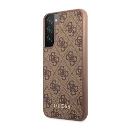 Guess 4G Metal Logo - Case for Samsung Galaxy S23 (Brown)