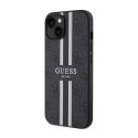 Guess 4G Printed Stripes MagSafe - Case for iPhone 14 Plus (Black)