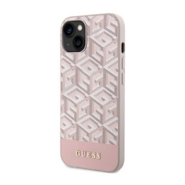 Guess GCube Stripes MagSafe - Case for iPhone 14 Plus (Pink)