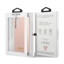 Guess Silicone Script Metal Logo - Case for Samsung Galaxy S23+ (Pink)