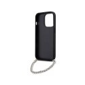 Karl Lagerfeld Saffiano Monogram Chain - Case for iPhone 14 Pro Max (Black)