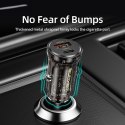 WEKOME WP-C41 Vanguard Series - USB-C & USB-A Fast Charging 30W car charger (Black / Transparent)