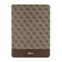 Guess 4G Stripe Allover - Case for iPad Pro 12.9" (2022-2020) (Brown)