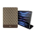Guess 4G Stripe Allover - Case for iPad Pro 12.9" (2022-2020) (Brown)