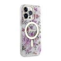 Guess Flower MagSafe - Case for iPhone 14 Pro (Transparent)