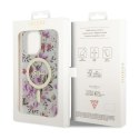 Guess Flower MagSafe - Case for iPhone 14 Pro (Transparent)