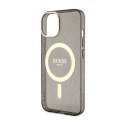 Guess Glitter Gold MagSafe - Case for iPhone 14 Plus (Black)
