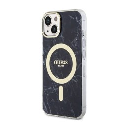 Guess Marble MagSafe - Case for iPhone 14 (Black)