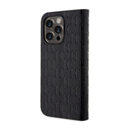 Karl Lagerfeld Booktype Saffiano Monogram - Case for iPhone 14 Pro Max (Black)