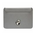 Karl Lagerfeld NFT Saffiano Karl & Choupette Sleeve - 14" Notebook Case (Silver)