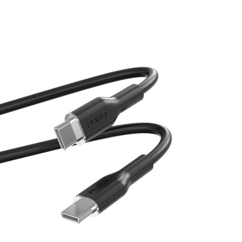 PURO ICON Soft Cable - Kabel USB-C do USB-C 1,5 m (Black)