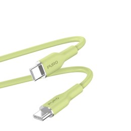 PURO ICON Soft Cable - Kabel USB-C do USB-C 1,5 m (Matcha Green)