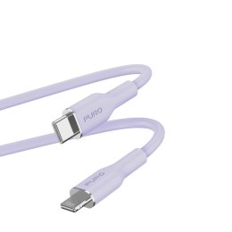 PURO ICON Soft Cable - USB-C to Lightning cable MFi 1.5 m (Tech Lavender)