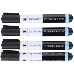 Topwrite - Permanent marker 4 pcs. (Black)