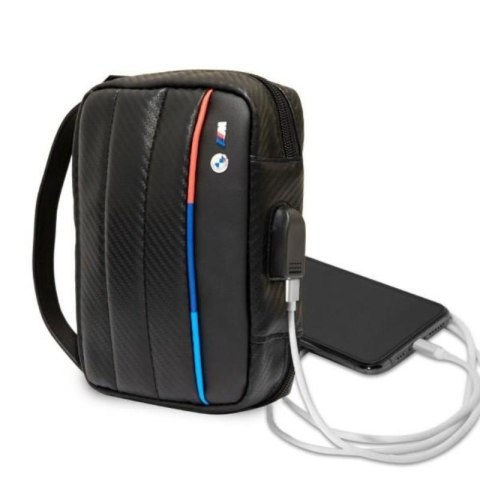 BMW Carbon Tricolor - Bag / organizer with external USB port (Black)