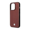 BMW Leather Diamond Pattern - Case for iPhone 14 Pro Max (Burgundian)