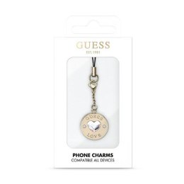 Guess Phone Strap Heart Diamond Charm with Rhinestones - Phone pendant