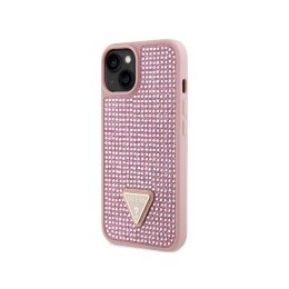 Guess Rhinestone Triangle - Case for iPhone 14 (Pink)
