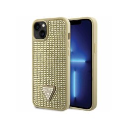 Guess Rhinestone Triangle - Case for iPhone 14 Plus (Gold)
