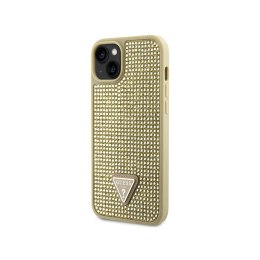 Guess Rhinestone Triangle - Case for iPhone 14 Plus (Gold)