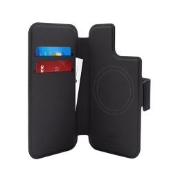 PURO Folio MagSafe Case - Case 2in1 for iPhone 15 Plus / 14 Plus / 12 Pro Max (Black)