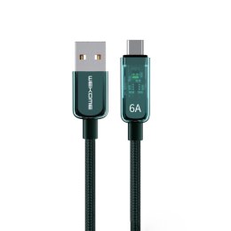 WEKOME WDC-180 Vanguard Series - USB-A to USB-C Fast Charging Connection Cable 1 m (Green)