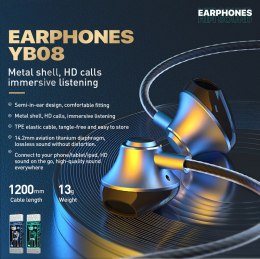 WEKOME YB08 Blackin Series - HiFi USB-C Wired Headphones (Tarnish)