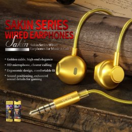 WEKOME YC05 Sakin Series - 3.5 mm jack wired headphones (Gold)