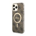 Guess 4G MagSafe - Case for iPhone 13 Pro Max (Brown)