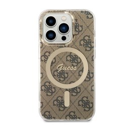 Guess 4G MagSafe - Case for iPhone 14 Pro (Brown)