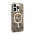 Guess 4G MagSafe - Case for iPhone 14 Pro (Brown)