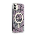 Guess Flower MagSafe - Case for iPhone 11 (Pink)